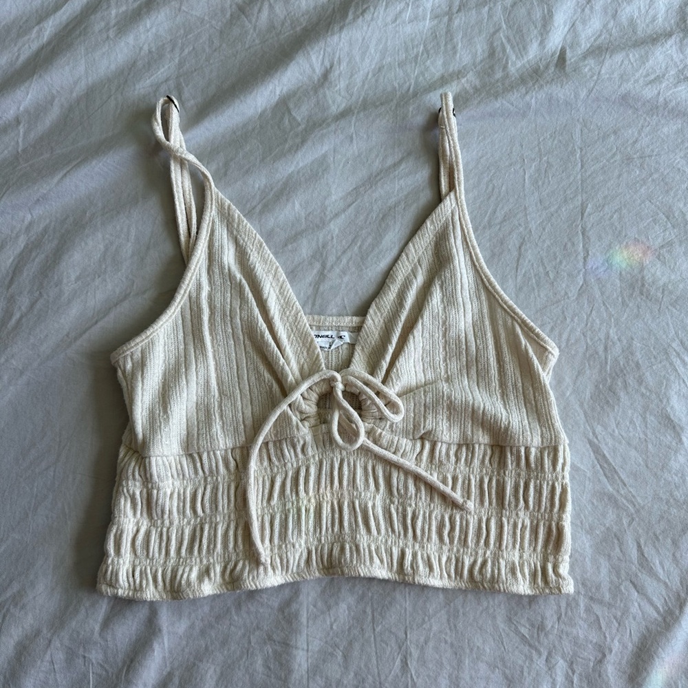 O'Neill Cream Knit Crop Top